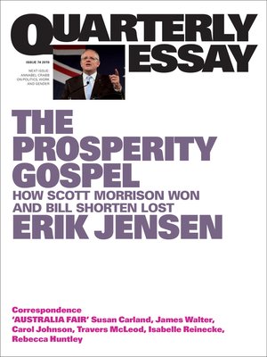 cover image of Quarterly Essay 74 the Prosperity Gospel